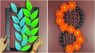 DIY Wall Art with Leaves amp Floral Infinity Decor  Easy Cardboard Craft Ideas [upl. by Janifer]