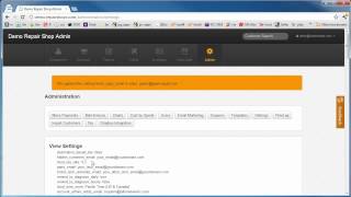 RepairShoprcom  Computer Repair CRM and Ticketing  Basic Settings Screens [upl. by Watanabe]