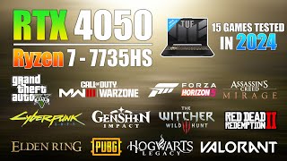 RTX 4050 Laptop  Test in 15 Games in 2024  RTX 4050 Gaming Test [upl. by Kamaria]