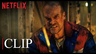 Hopper vs Demogorgon Battle Scene Stranger Things Season 4 Episode 9 HD Clip [upl. by Eegnat]