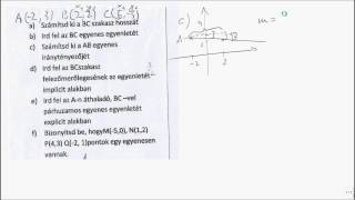 11 o Koordinátageometria 03  iránytényező iránytangens meredekség [upl. by Girovard235]