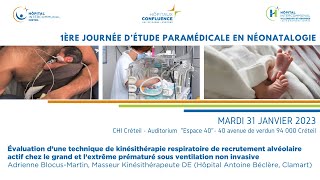 Évaluation d’une technique de kiné respiratoire  Journée dÉtude Paramédicale en Néonatologie [upl. by Sidnarb]