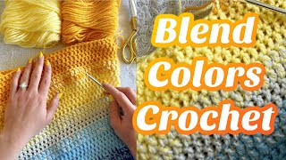 How to Blend Crochet Colors  How to Fade Colors Crochet [upl. by Aihsenod]