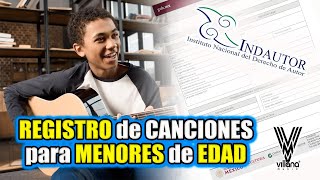 REGISTRO de CANCIONES para MENORES de EDAD INDAUTOR  Tramite Completo EXPLICADO [upl. by Spring878]