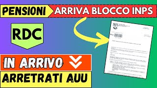 🔴 INPS ➜ IN ARRIVO BLOCCO PENSIONI  arretrati AUU su RDC e sblocco ADI [upl. by Vinna]