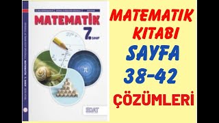 7 SINIF MATEMATİK KİTABI SAYFA 3842 ÇÖZÜMLERİ  MEB EDAT YAYINLARI [upl. by Leunam30]