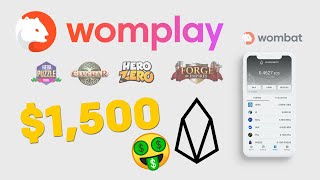 Gana EOS GRATIS Jugando a JUEGOS 🤑 Womplay amp Wombat EOS Wallet 🕹️ Cómo Ganar Criptomonedas Jugando [upl. by Susejedairam]