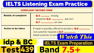 IELTS Listening Practice Test 2024 with Answers Real Exam  439 [upl. by Cirillo]