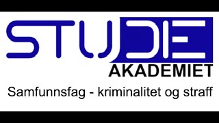 Kriminalitet og straff 1 [upl. by Nauqe763]