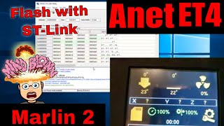 Tested Flash an Anet ET4 to Marlin 2 firmware using STLink v2 [upl. by Nwahsal]