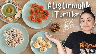 PARTİ ATIŞTIRMALIKLARI DENİYORUZ  Ispanaklı Humus Bruschetta Deviled Eggs Pinwheels [upl. by Nicolina957]