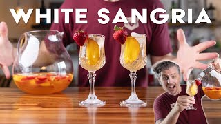 WHITE SANGRIA for your next summer party Peachy and refreshing [upl. by Sinnaiy]