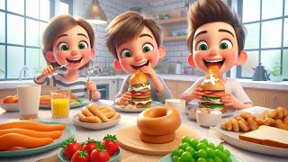 🍳🌟 Rise amp Dine The Perfect Breakfast Song for Kids 🌻🍽️ [upl. by Elvin]