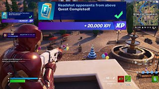 How to EASILY Headshot opponents from above in Fortnite locations Quest [upl. by Leonardi]