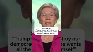 Sen Warren Trump wants to destroy our democracy because he wants all the power for himself [upl. by Malkah109]