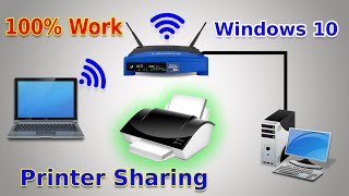 ✅🖨 How To Share A Printer On Network Wifi and LAN  Windows 1087 [upl. by Akenahc]