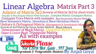 Copy of Matrix Part3 matrix part3 csirnet gate iitjam bsc msc [upl. by Askari]