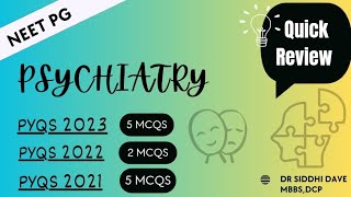 Psychiatry Rapid Revision  psychiatry rapid revision neet pg  Psychiatry revision neet pg  pyqs [upl. by Odnomor383]