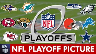 NFL Playoff Picture AFC amp NFC Clinching Scenarios Wild Card Race Standings Before SNF Week 17 [upl. by Adikam715]