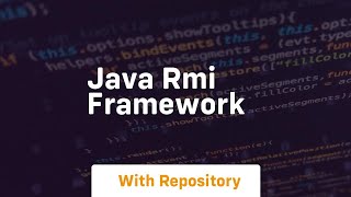 java rmi framework [upl. by Bobbee]