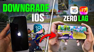 how to downgrade ios without data loss using itunes  downgrade ios 18 to ios 17  BGMI amp Pubg [upl. by Nesbitt161]