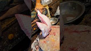 Fast Tripletail Fish Cutting Skills In Bangladesh Fish Market By Expert Cutter shorts [upl. by Xenia736]