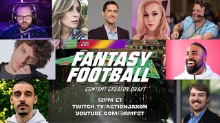 CBS Fantasy Football Content Creator Draft  Benefiting St Jude [upl. by Latin]