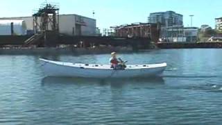 Joey age 7 sculling a Solo 14 rowing boat in Victoria [upl. by Eillod296]