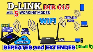 DLINK DIR 615 Router as WiFi RepeaterExtender  DLink DIR 615 as WiFi Access Point  DLink DIR615 [upl. by Ferrel]