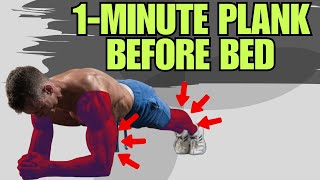 1Minute Plank Before Bed Transform Your Body While You Sleep [upl. by Bernette]