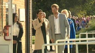 DukeDuchess of Sussex visit Peacehaven Youth Centre  Amanda Akass [upl. by Catton723]