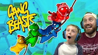 GANG BEASTS Battle Royal DADCITY vs Little Flash  KCity GAMING [upl. by Nailil]