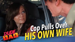 Cop pulls over his own wife HILARIOUS [upl. by Aniluj373]