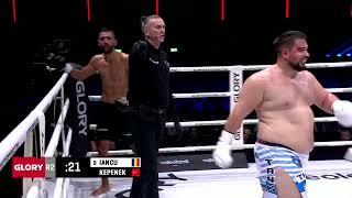 Iancu meciul anului în kickboxing KO de senzație la al doilea meci în Glory Iancu  Kepenek [upl. by Awhsoj44]