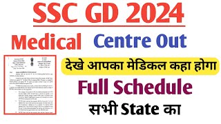 SSC GD 2024 Medical Centre List Out  DMERME Centre List for SSC GD 2024 [upl. by Ilrak]