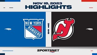 NHL Highlights  Rangers vs Devils  November 18 2023 [upl. by Alhan]