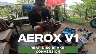 AEROX V1 REAR DISC BRAKE CONVERSION [upl. by Ert]