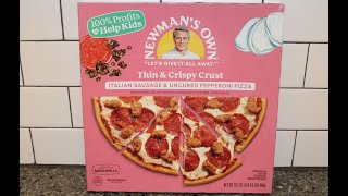 Newman’s Own Thin amp Crispy Crust Italian Sausage amp Uncured Pepperoni Pizza Review [upl. by Lincoln436]