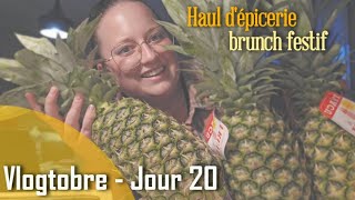 Haul dépicerie brunch festif🧁🍍 amp Ouragan en floride🥺  Vlogtobre  Jour 20 [upl. by Eriuqs921]