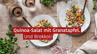 Rezept – QuinoaSalat mit Granatapfel und Brokkoli [upl. by Tebazile887]