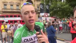 Hugh Carthy  Caja Rural  Seguros RGA  Interview before Clasica San Sebastian 2016 [upl. by Bidget]