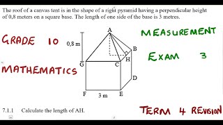 Mathematics Grade 10 Measurement Exam 3 Term 4mathszoneafricanmotives [upl. by Nylyahs]