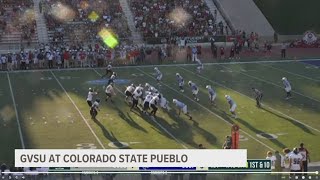 GVSU holds on for 2421 win over Colorado State Pueblo [upl. by Leanard]