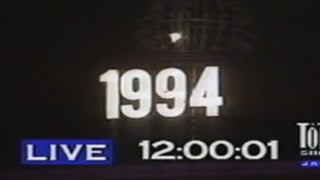 NBC Times Square New Years Eve Ball Drop 1994  The Tonight Show December 31 1993 newyearssman [upl. by Teodorico]