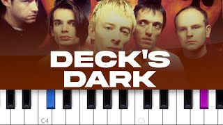 Radiohead  Decks Dark piano tutorial [upl. by Namyaw]