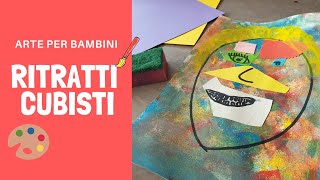 ARTE PER BAMBINI RITRATTO CUBISTA  BIMBI CREATIVI [upl. by Einwat365]