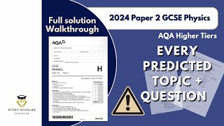 2024 Physics Paper 2 GCSE AQA  Predicted paper walkthrough  Triple  Combined Science Higher [upl. by Gladys]