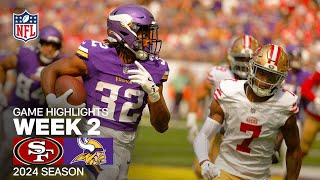 San Francisco 49ers vs Minnesota Vikings  2024 Week 2 Game Highlights [upl. by Mcquade]