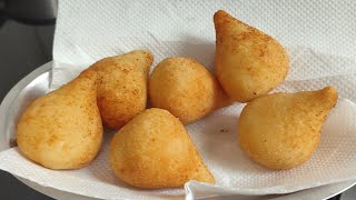 COXINHA COM MASSA DE MANDIOCA  A melhor coxinha do mundo  2 INGREDIENTES NA MASSA [upl. by Ynohtnakram]