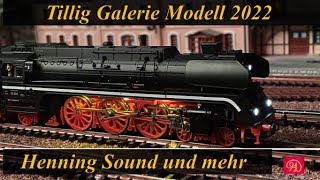 32 Henning Sound BR 01 504 TT Tillig Galeriemodell 2022 FW FSBel Feuerbüchse DigitalkuPuffersp [upl. by Leifer]